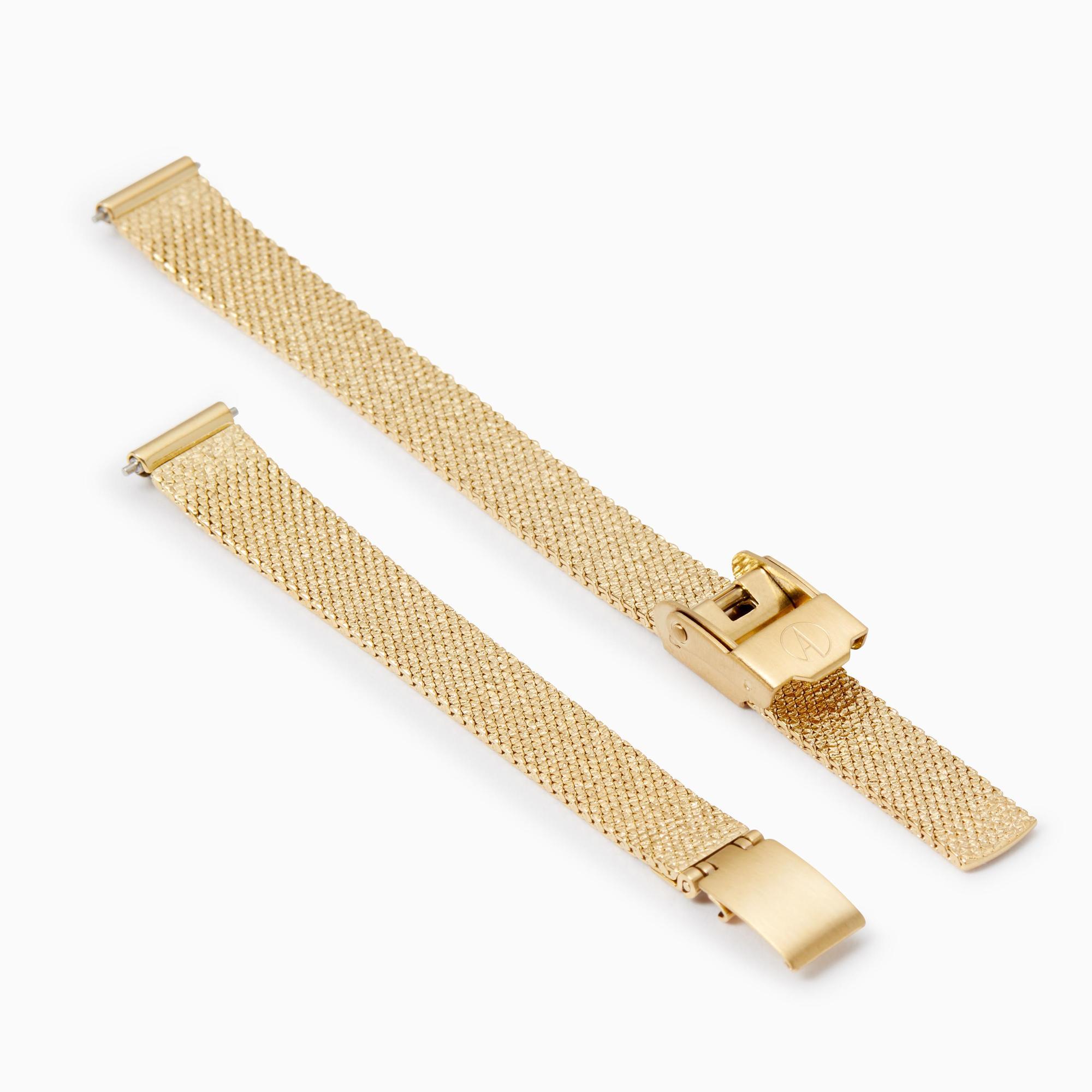 Accurist Jewellery Ladies Gold Stainless Steel 10mm Milanese Bracelet